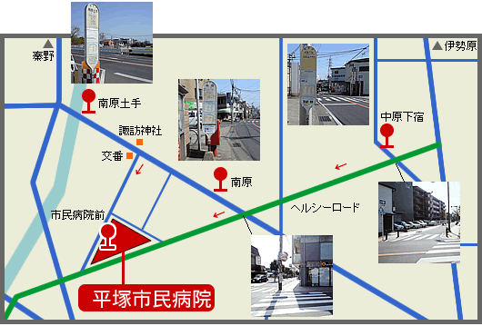 地図 交通アクセス ご利用案内 平塚市民病院